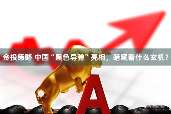 金投策略 中国“黑色导弹”亮相，暗藏着什么玄机？